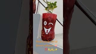 Hand made emoji flower  planter  #craft #homemade #painting #ytshorts #viralvideo #shorts