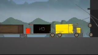 A Train Hits An Semi Truck (Melon Playground Train Crash + Subcriber Special)