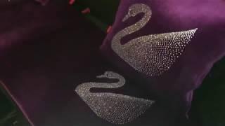 How to decorate your car with Purple Velvet Bling Swan Car Accessories Set