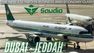 Saudia A321neo in Business Class and Economy Class! | Dubai to Jeddah | Trip Report