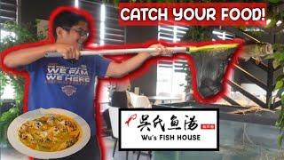 Wu's Fish House!  Catch Your Own Fish & Eat It!