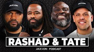 Rashad Evans & Cutman Tate crash the Jaxxon Podcast, RAMPAGE vs RASHAD boxing match