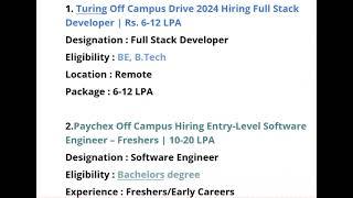 TOP COMPANIES HIRING 2024