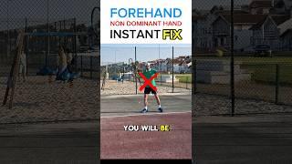 How to Hit a Tennis Forehand (Non Dominant Hand Fix) #tennis #tennisforehand #forehand #tennistips