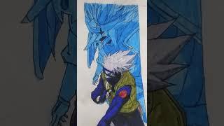 Drawing Kakashi with his susanoo #naruto #kakashi #susanoo