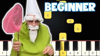 Crawly Green Wizard Gnome Meme Song | Beginner Piano Tutorial | Easy Piano