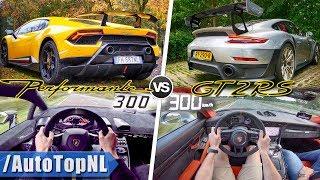 LAMBORGHINI HURACAN PERFORMANTE vs PORSCHE 911 GT2 RS | 0-300km/h SOUND & POV by AutoTopNL