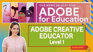 HOW TO BE AN ADOBE CREATIVE EDUCATOR LEVEL 1┃ Adobe for Education