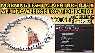 +10 Max Energy TOTAL, Morning Light Adventure Log 10 (X) Knowledge Location Guide Black Desert BDO