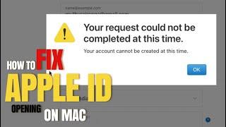 Apple id Not Creating  How to fix ,your request could not be completed at this time