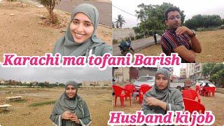 Karachi ma tofani Barish || Husband ki job? || Alishba Amir daily vlog