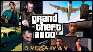 GTA 3, VICE CITY, SAN ANDREAS, IV & V - 100% Completion Full Game Walkthroughs (1080p 60fps)