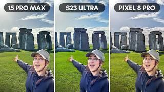 15 Pro Max vs S23 Ultra vs Pixel 8 Pro | ULTIMATE CAMERA COMPARISON!!!