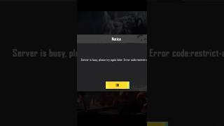 server is busy please try again later error code restrict area | how to login Pubg mobile | Pubg