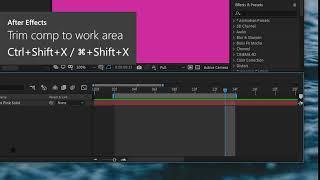 After Effects - How to set the work area, and trim a comp to work area (Very Quick Tutorial)