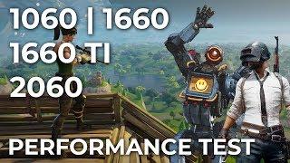 GTX 1660 vs. RTX 2060 PUBG | Fortnite | APEX Legends Performance Comparison [promotion]