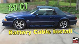 Foxbody negative battery cable installation - 88 Mustang GT Project