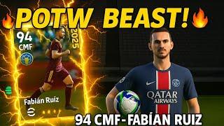 POTW: Club International Cup || Fabián Ruiz Efootball Mobile || Fabián Ruiz Efootball Mobile 2025
