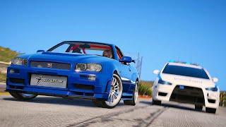 ДРИФТ ПО ГОРОДУ НА NISSAN SKYLINE R34 НА RADMIR GTA 5 RP!