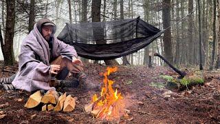 Solo Winter Hammock Camping | A Freezing Night in the Woods