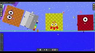 0 to 1000000 Numberblocks the Floor is Water 2