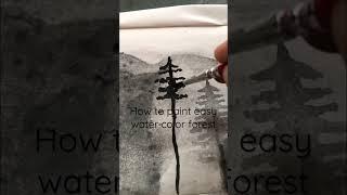 Water color forest #paintingchannel #paintingshorts #shorts