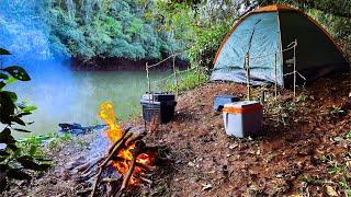 Acampamento solo 2 dias !! Água suja muito peixe?