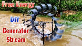 DIY Generator Stream Using PVC Pipe - Free Energy from Stream