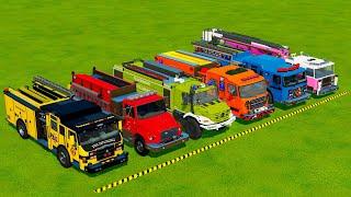 TRANSPORTING FIRE TRUCKS, FIRE ENGINES &  LADDER TRUCKS TO THE FIRE DEPARTMENT! Farming Simulator 22