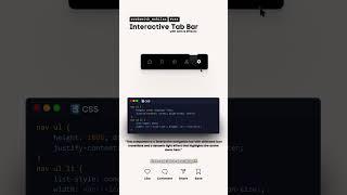Interactive Tab Bar  #css #coding #tabs #Website #frontenddeveloper #responsivewebsite