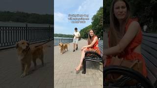 Seeing if my dog will recognize me on her walk #dogs #goldenretriever