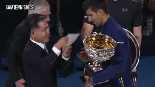 Australian Open 2016 Final Award Ceremony Novak Djokovic vs Andy Murray