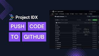 How to Push Code to GitHub on Project IDX