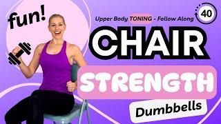 🪑 Chair-Based Upper Body Strength | Seated Workout for Endurance!