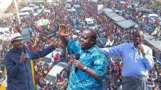 LIVE; RIGATHI GACHAGUA, KALONZO, MARTHA KARUA & MATIANG'I ADDRESSING THE RESIDENTS IN MERU!