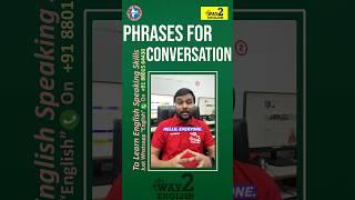 Phrases For Conversation | Phrases | Conversation | Spoken English | Way 2 English Hindi | #shorts