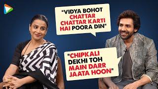 Kartik Aaryan & Vidya Balan's SPOOKIEST Rapid Fire on Manjulika, Ghosts, Haunted House & more