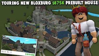 TOURING THE NEW $875K BLOXBURG UPDATE CASTLE PREBUILT HOUSE...