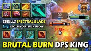 BRUTAL BURN DPS CARRY Wraith King 28Kills With Facet Spectral Blade OP Sword Smash 7.36c DotA 2