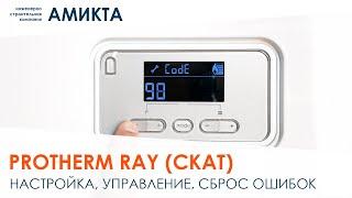 Настройка котла Protherm Ray (Скат), управление режимами, сброс ошибок