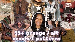 35+ grunge & alternative crochet patterns & tutorials ˖°˚ | crochet inspiration for all seasons