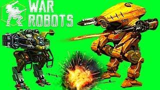 Боевые Роботы War Robots#38 Обзор робота Destrier Битва LEO, GRIFFIN NATASHA новичкам много оружия