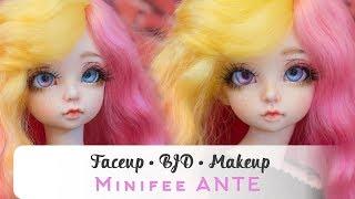 [BJD] Роспись куклы минифи Анте мейкап / фейсап [БЖД] BJD OOAK minifee Ante урок от WillStore