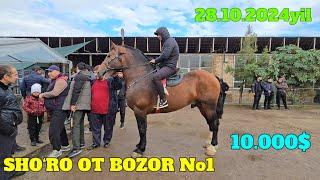 SHO‘RO OT BOZOR. 10.000$ OT NARXI. ULOQCHI OTLAR. BIYALAR TOYLAR NARXLARI. BOZOR ZO‘R BO‘LDI.