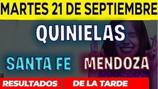 Resultados Quinielas Vespertinas de Santa Fe y Mendoza, Martes 21 de Septiembre