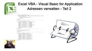 Excel VBA - Userform, Combobox - Adressen verwalten Teil 2 von 2 Reloaded