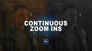 continuous zoom ins ; after effects