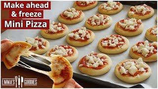 MINI PIZZA SNACKS! Make Ahead & Freeze PIZZA recipe! Mini Pizzas / Snack Pizzas