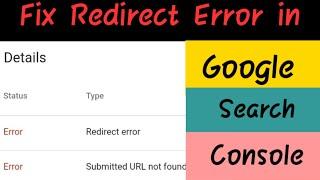 Fix Redirect Error Google Search Console | Blogging Tips | failed redirect error in blogger, blogger