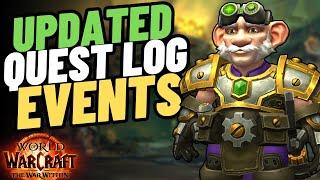 WoW Patch 11.1: New Event Tab Added to the Quest Log | World of Warcraft: The War Within